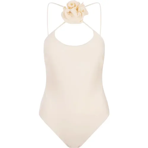 Petra One-Piece Swimwear Ivory Floral , female, Sizes: S, L, M - La Revêche - Modalova