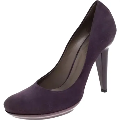Pre-owned Suede heels , female, Sizes: 5 1/2 UK - Bottega Veneta Vintage - Modalova