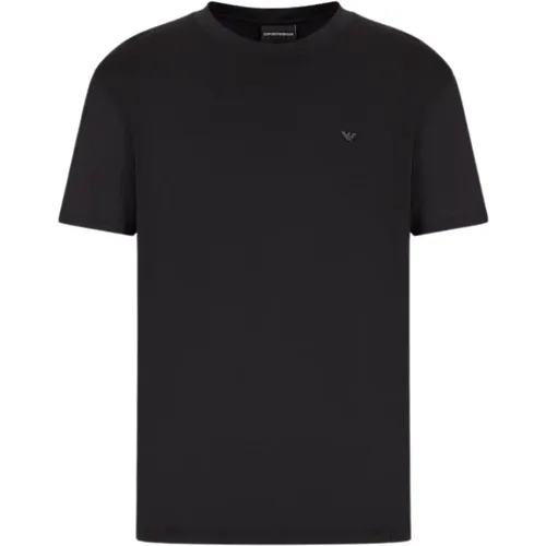 Iconic Logo Men`s T-Shirt , male, Sizes: L - Emporio Armani - Modalova
