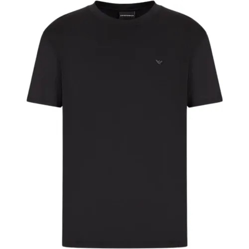 Iconic Logo Men`s T-Shirt , male, Sizes: L, S - Emporio Armani - Modalova