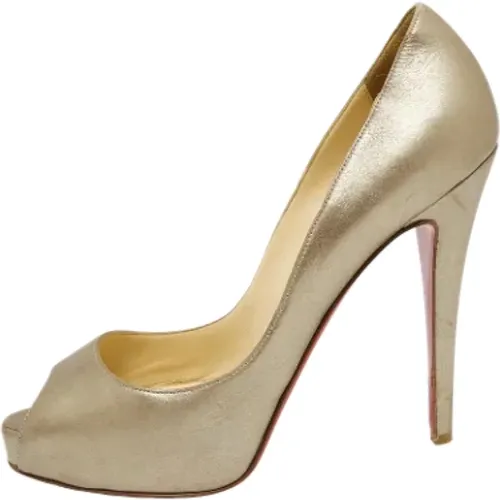 Pre-owned Leather heels , female, Sizes: 4 1/2 UK - Christian Louboutin Pre-owned - Modalova