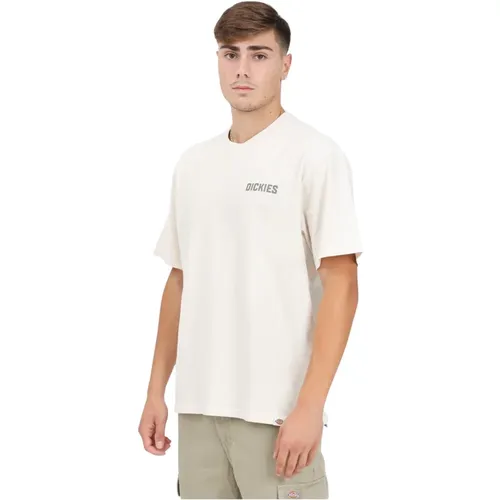 Vintage Style Creme T-Shirt , Herren, Größe: L - Dickies - Modalova