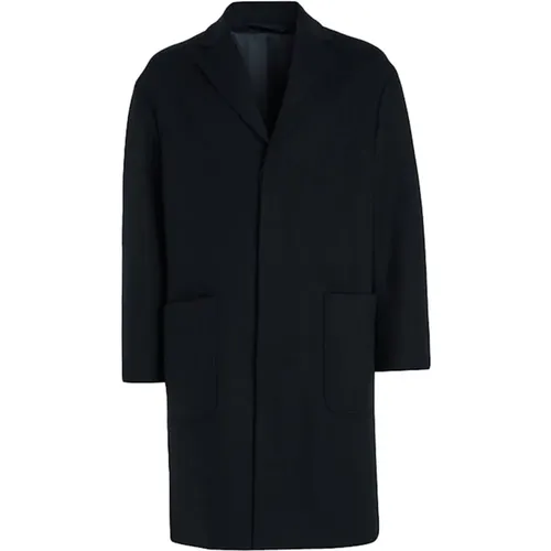 Herren Schwarzer Mantel mit Aufgesetzter Tasche , Herren, Größe: M - Calvin Klein - Modalova