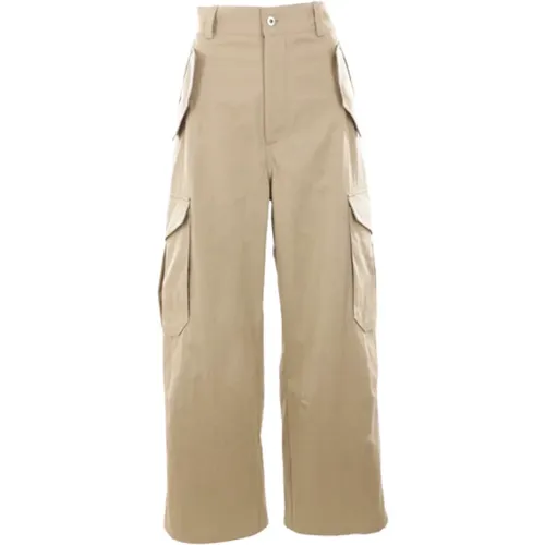 Cargo Twill Cotton Trousers , female, Sizes: 3XS, 2XS, XS - Bottega Veneta - Modalova