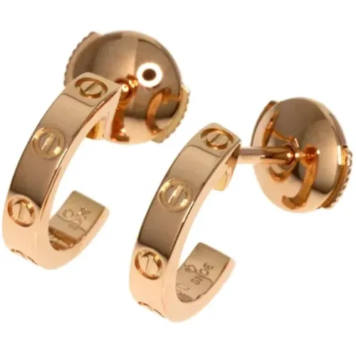 Pre-owned Rose Gold earrings , female, Sizes: ONE SIZE - Cartier Vintage - Modalova