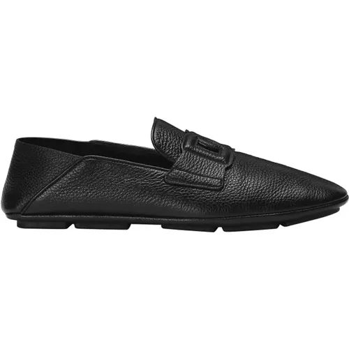 Leder Logo Loafers , Herren, Größe: 43 1/2 EU - Dolce & Gabbana - Modalova