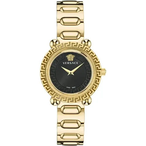 Gold Fabric Watch , female, Sizes: ONE SIZE - Versace - Modalova