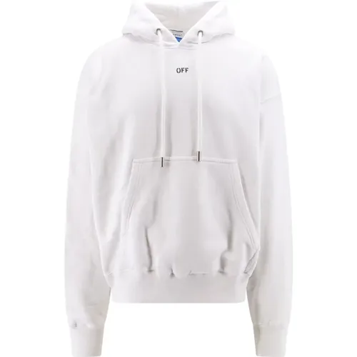 Off , Skate Cotton Sweatshirt with Off Print , male, Sizes: L, M - Off White - Modalova