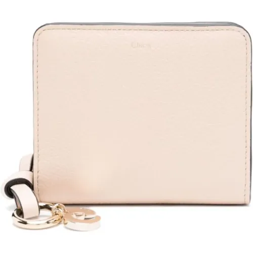 Wallet with Logo Charm , female, Sizes: ONE SIZE - Chloé - Modalova