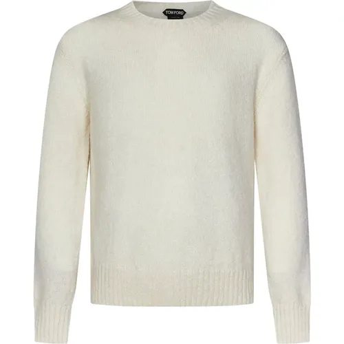 Weißer Strick-Crewneck-Pullover Aw24 - Tom Ford - Modalova