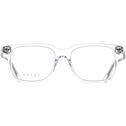 Quadratische Acetatrahmenbrille mit Metallischen Details , unisex, Größe: 53 MM - Gucci - Modalova