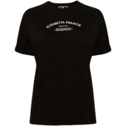 T-Shirts , female, Sizes: XS, M, S, L - Elisabetta Franchi - Modalova
