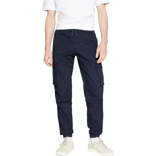 Marineblaue Cargo Hose Mit Bündchen Moderner Stil , Herren, Größe: 2XL - jack & jones - Modalova