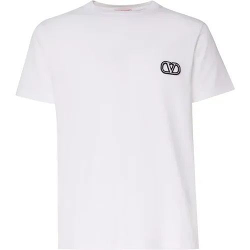 Weiße Vlogo Signature T-Shirt Italien , Herren, Größe: M - Valentino Garavani - Modalova