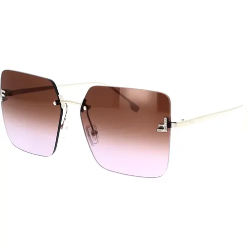 Geometric Glamour Sunglasses with Minimalist Design , unisex, Sizes: 59 MM - Fendi - Modalova