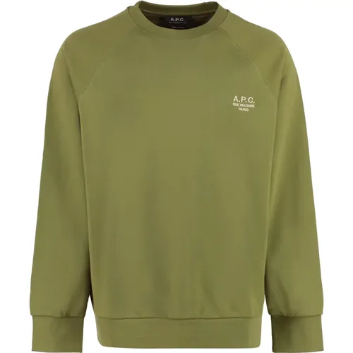 Baumwoll Crew-Neck Sweatshirt , Herren, Größe: XL - A.P.C. - Modalova