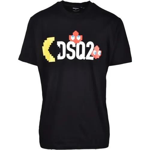 Baumwoll T-Shirt , Herren, Größe: S - Dsquared2 - Modalova