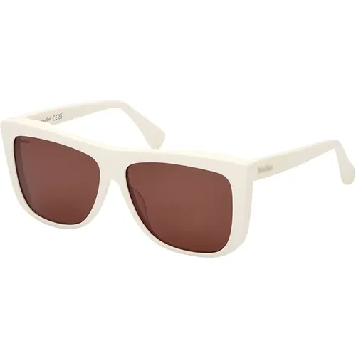 Stylish Sunglasses Brown Lens Frame , female, Sizes: 57 MM - Max Mara - Modalova