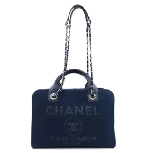 Canvas Chanel Bag , female, Sizes: ONE SIZE - Chanel Vintage - Modalova