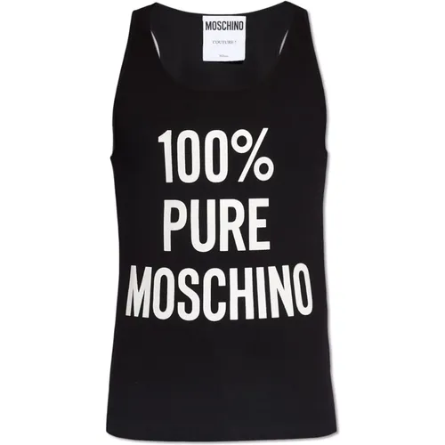 Ärmelloses T-Shirt , Herren, Größe: L - Moschino - Modalova