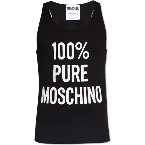 Ärmelloses T-Shirt , Herren, Größe: M - Moschino - Modalova