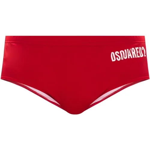 Branded Swim Briefs , male, Sizes: S, XL - Dsquared2 - Modalova