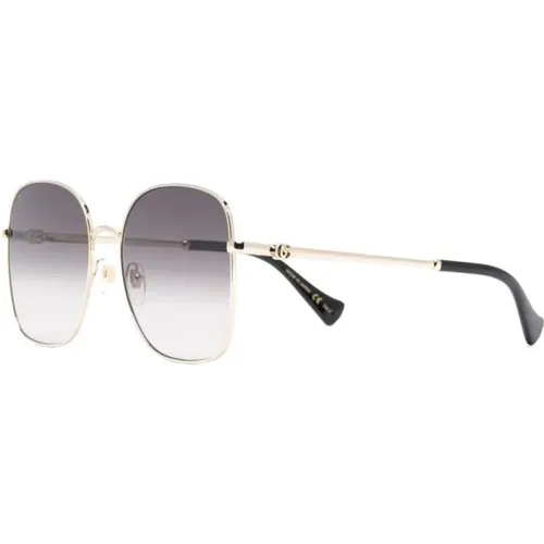 Goldene Sonnenbrille mit Zubehör,Gold/ Shaded Sunglasses - Gucci - Modalova