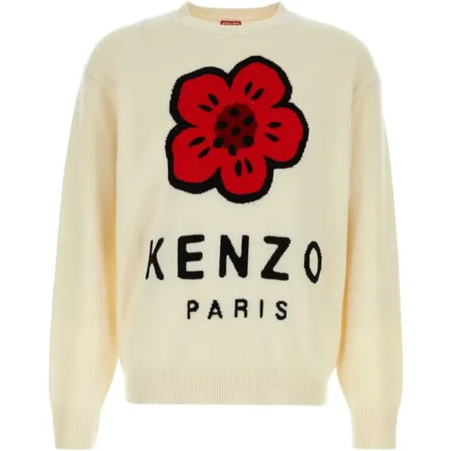 Ivory Wool Sweater , Herren, Größe: S - Kenzo - Modalova