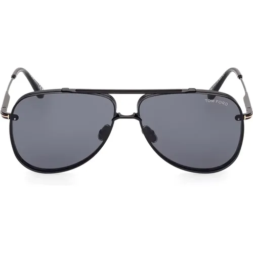 Classic Pilot Sunglasses with Grey Lenses , unisex, Sizes: 62 MM - Tom Ford - Modalova