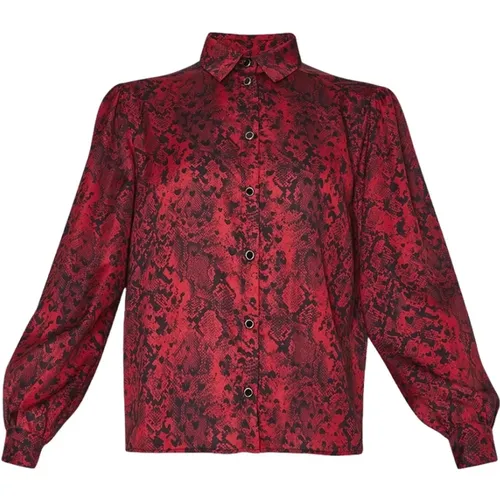 Rote Python Heart Bluse , Damen, Größe: XL - Liu Jo - Modalova