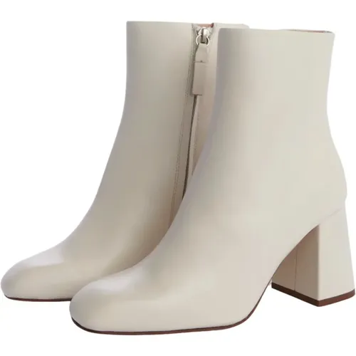 Ivory Leather Flat Shoes , female, Sizes: 5 UK, 4 UK, 7 UK, 8 UK - Souliers Martinez - Modalova