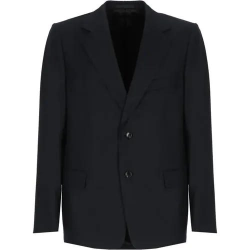 Sophisticated Navy Blue Wool and Cashmere Jacket , male, Sizes: L, XL - Lanvin - Modalova