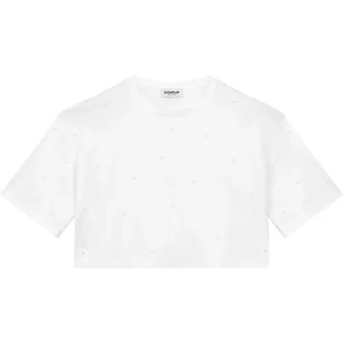 Weiße T-Shirts und Polos , Damen, Größe: S - Dondup - Modalova