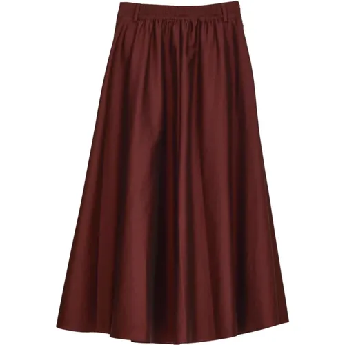 Pleated Wool Tech Skirt Ruby , female, Sizes: M, L, S - Mark Kenly Domino Tan - Modalova