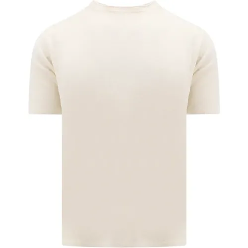 Linen Crew-neck T-Shirt , male, Sizes: L, M, XL, 3XL, 2XL - Roberto Collina - Modalova