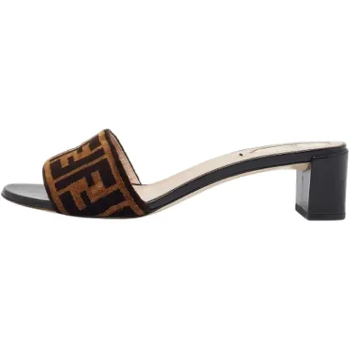 Pre-owned Velvet sandals , female, Sizes: 6 UK - Fendi Vintage - Modalova