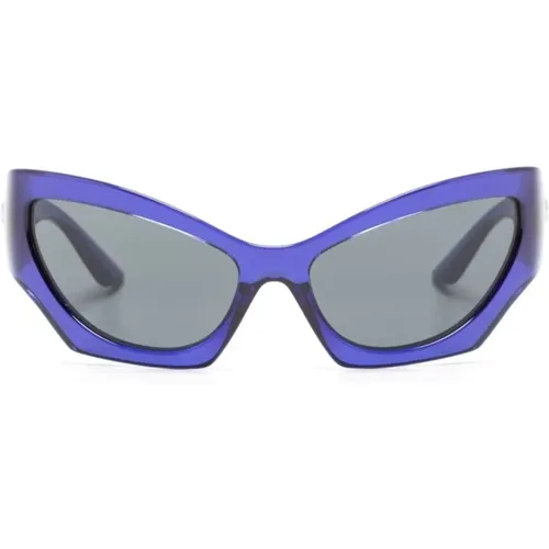 Purple Sungles with Original Accessories , female, Sizes: 60 MM - Versace - Modalova