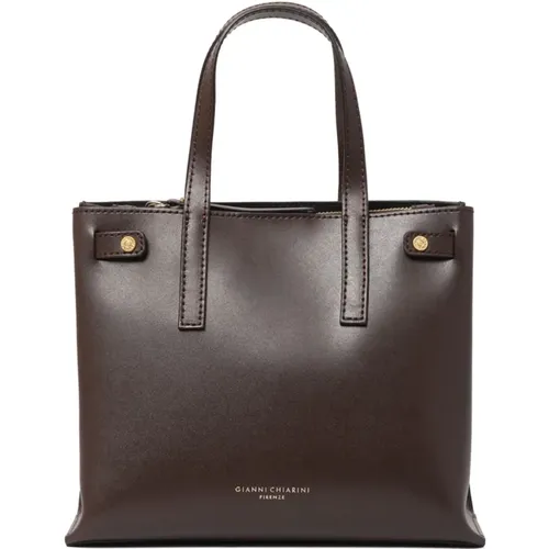 Dunkelbraune Altea Leder Schultertasche - Gianni Chiarini - Modalova