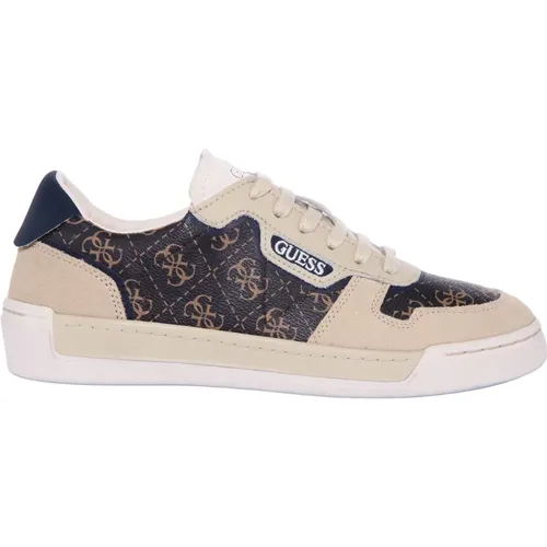 G Trainer Beige Brown Men , male, Sizes: 9 UK - Guess - Modalova