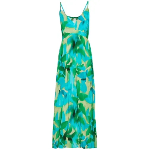 Long Dress with Foliage Print , female, Sizes: XS - Liu Jo - Modalova