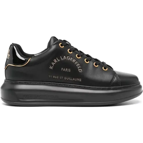 Schwarze Sneaker mit Logo-Details - Karl Lagerfeld - Modalova