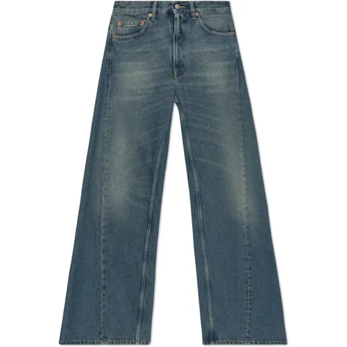 Jeans mit Vintage-Effekt , Damen, Größe: W29 - MM6 Maison Margiela - Modalova