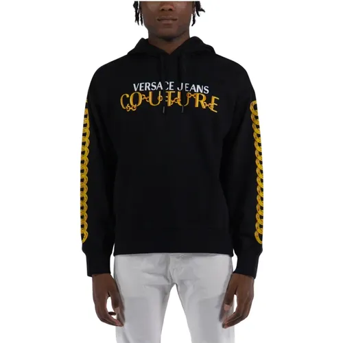 Logo Chain Hoodie , male, Sizes: S - Versace Jeans Couture - Modalova