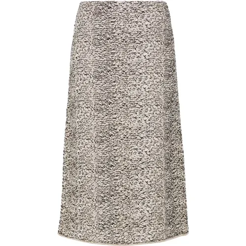 Chunky Knit Metallic A-Line Skirt , female, Sizes: 2XS - Fabiana Filippi - Modalova