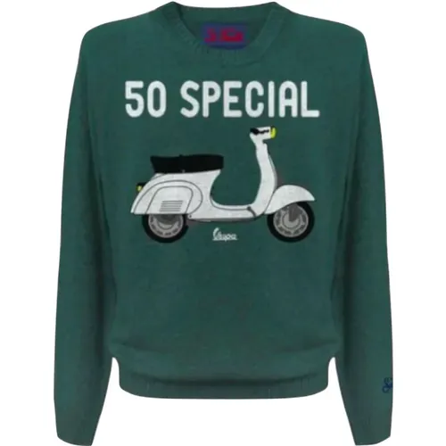 Vespa 50 Special Jacquard Sweater , male, Sizes: XL, S - MC2 Saint Barth - Modalova