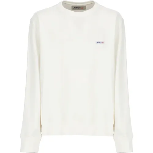 Cotton Sweatshirt with Logo Label , male, Sizes: L, XL, M, S - Autry - Modalova