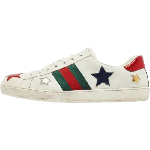 Pre-owned Leather sneakers , female, Sizes: 12 UK - Gucci Vintage - Modalova