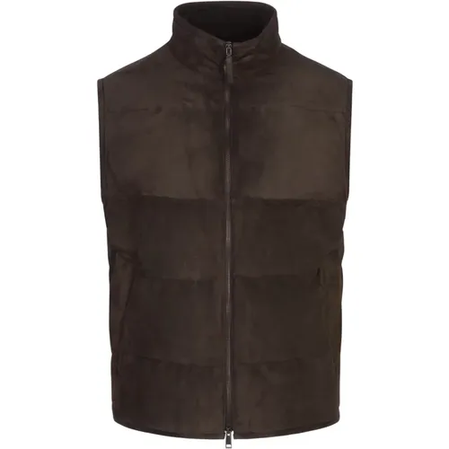 Suede Padded Gilet , male, Sizes: XL, L - Ermenegildo Zegna - Modalova