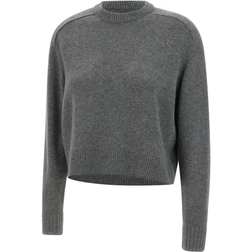 Kaschmir Rundhals Pullover Grau , Damen, Größe: XS - Theory - Modalova