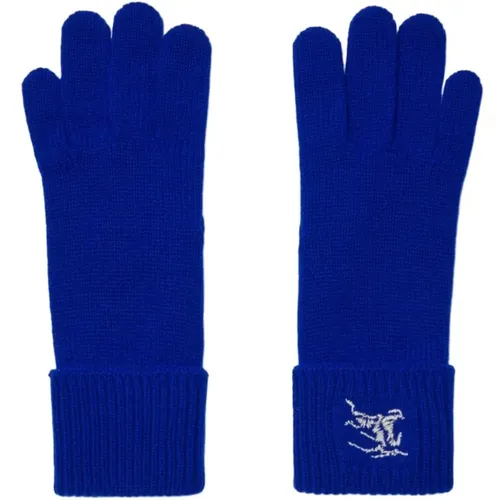 Ocean Cashmere Blend Knit Gloves , unisex, Sizes: M/L, S/M - Burberry - Modalova